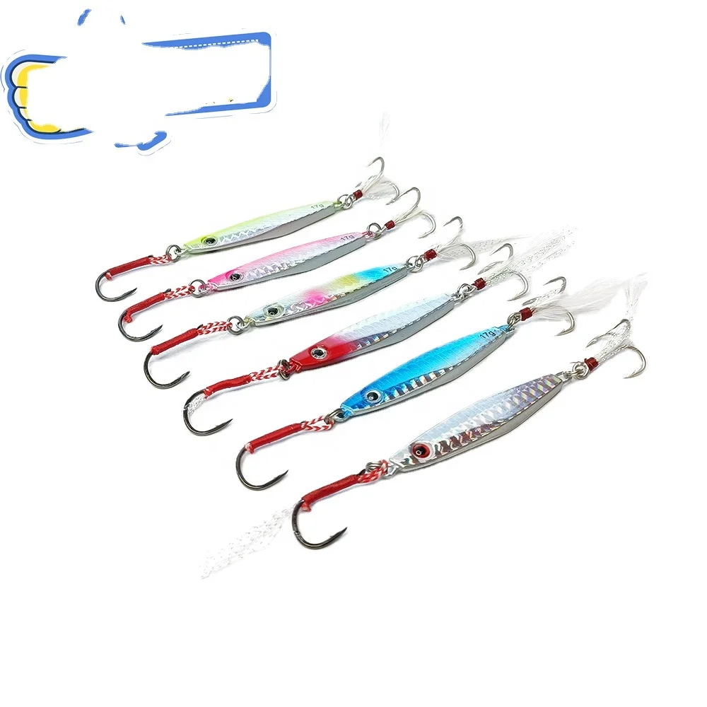 

Leading UV Glowing 3D Eyes Treble Hook Freshwater Perch Bait Lead 7g 4.5cm Metal Jigs Lure, Uv glowing lures