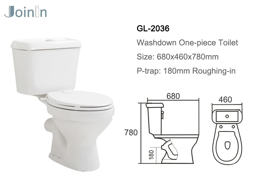 Cheap Price Chaozhou Sanitary Ware African twyford Ceramic Two Piece Wc Toilet with P-Trap