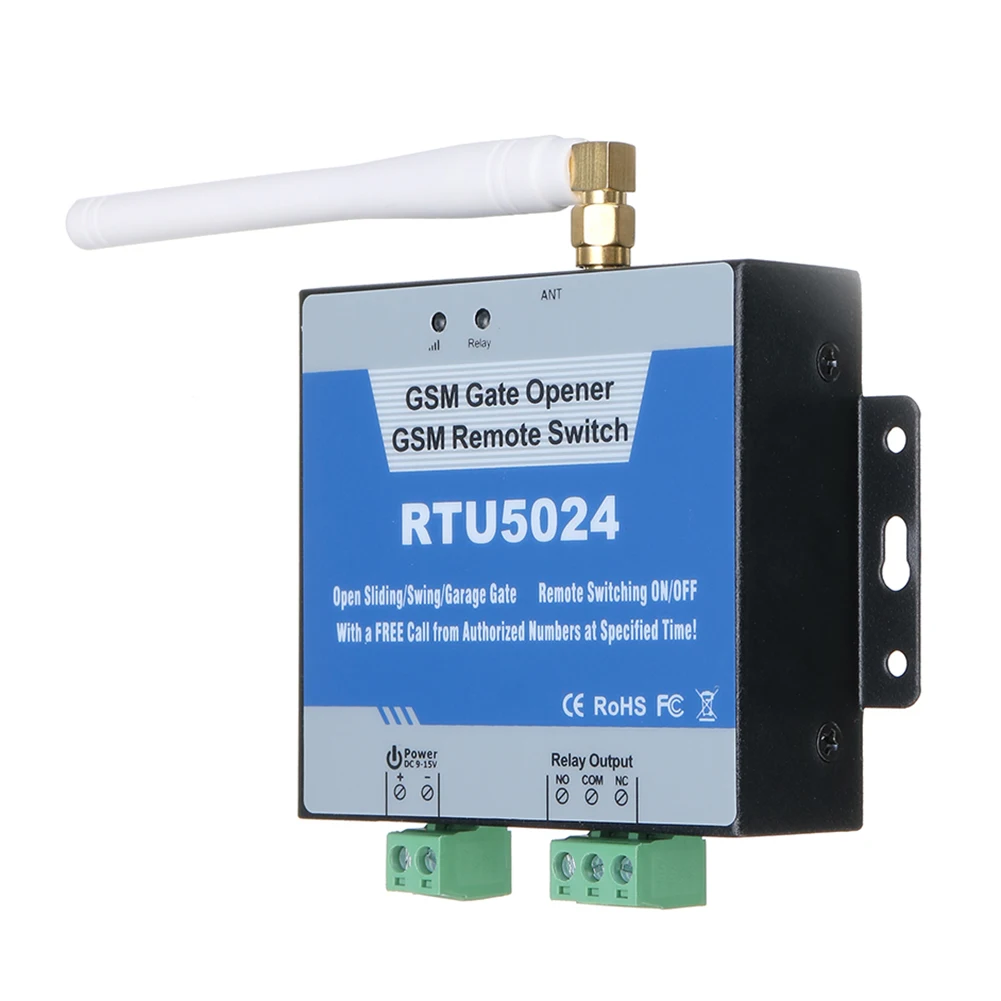 

RTU5024 Smart GSM Gate Opener Relay Switch Wireless Remote Control Door Access Door Opener Free Call 850/900/1800/1900MHz