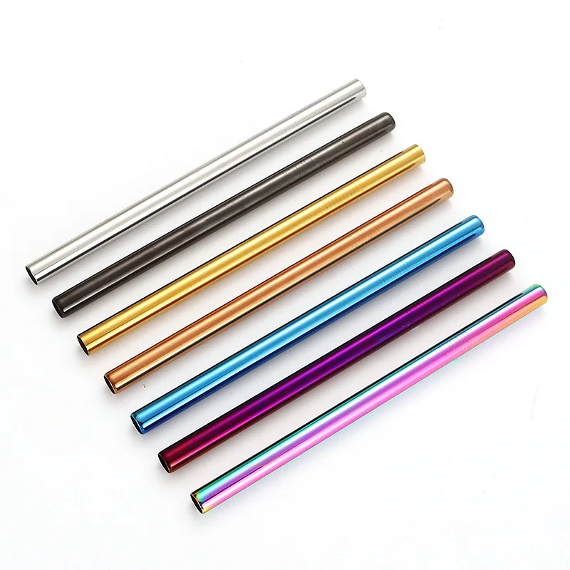 

8mm Customized Stainless Steel Straw Colorful Drinking Straws Eco Friendly Straw, Customized color