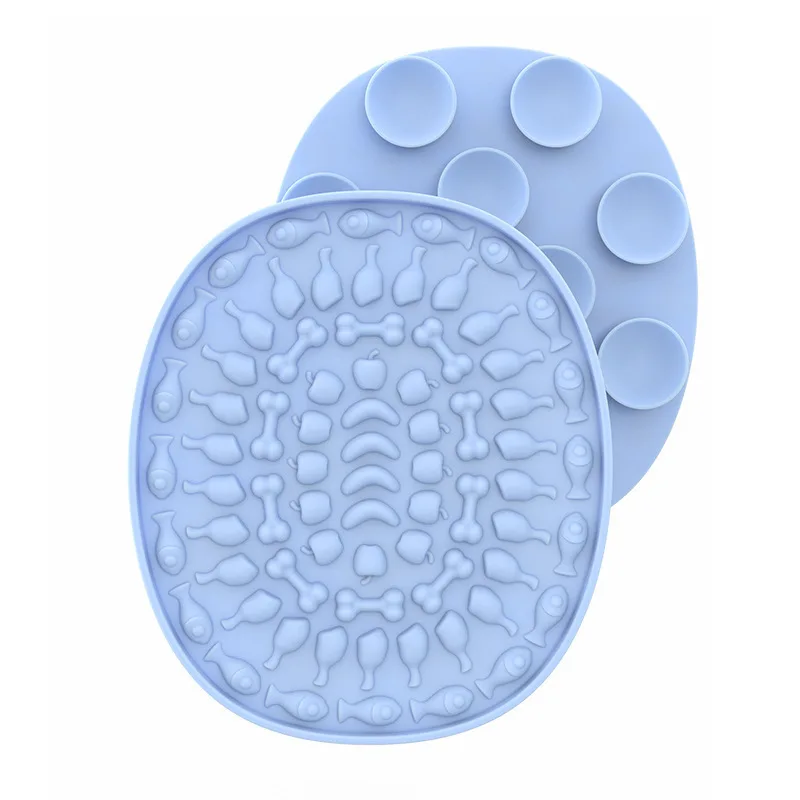 

Pet slow food bowls can be glued to the wall