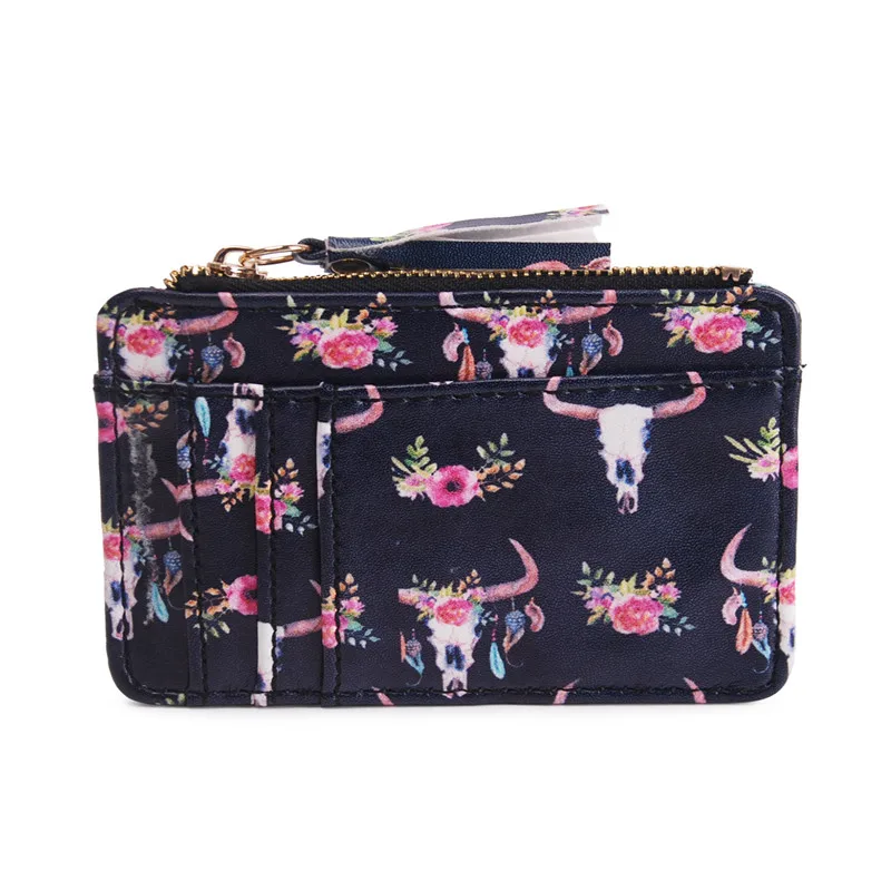 

Wholesale PU Card Holder ID Card Holder Custom Transparent PVC Zipper Card Holder With Leopard Printed DOM113-1348