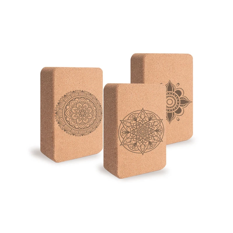 

Real Printable Natural Soft Cork Yoga Block And Bricks Yoga Block Cork, Wood natural