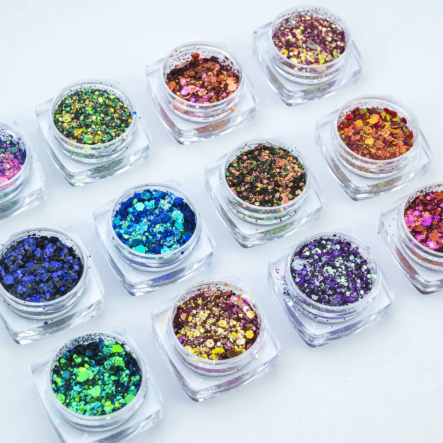 

Chameleon Acrylic Powder Professional Nail System Dust Gold Silver Purple Mix Glitter Acrylics Powder for Nail Extension Design, More than 200 colors or customized