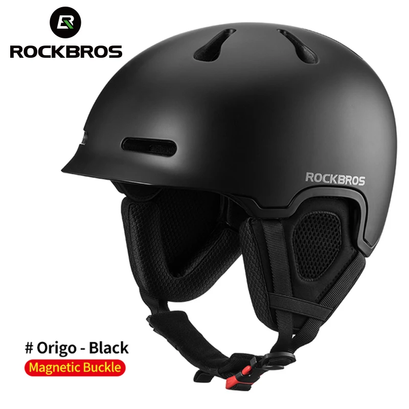 

ROCKBROS Helmet PC+EPS Ultralight Integrally-Molded Breathable Ski Helmet Snowboard Helmets, Black, white, blue, red