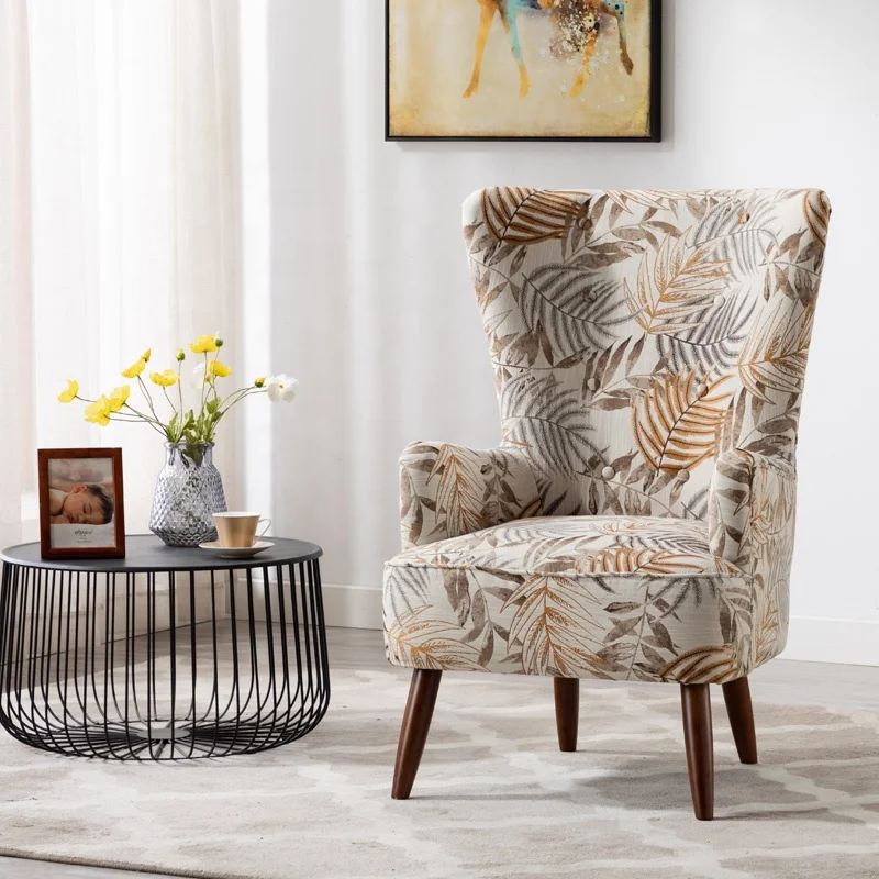 
Modern Fabric High Back Accent Chair for Living Room 