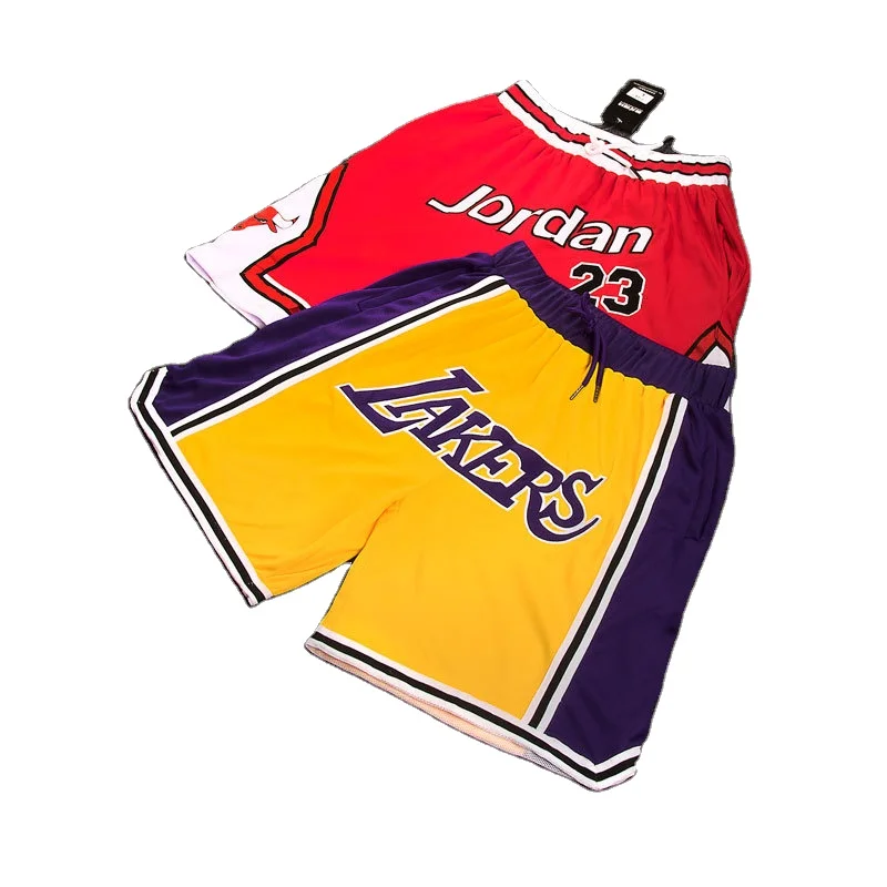 

2019 oem embroidery basketball mesh shorts