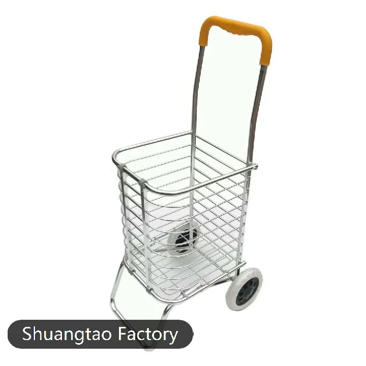 folding grocery cart with wheels