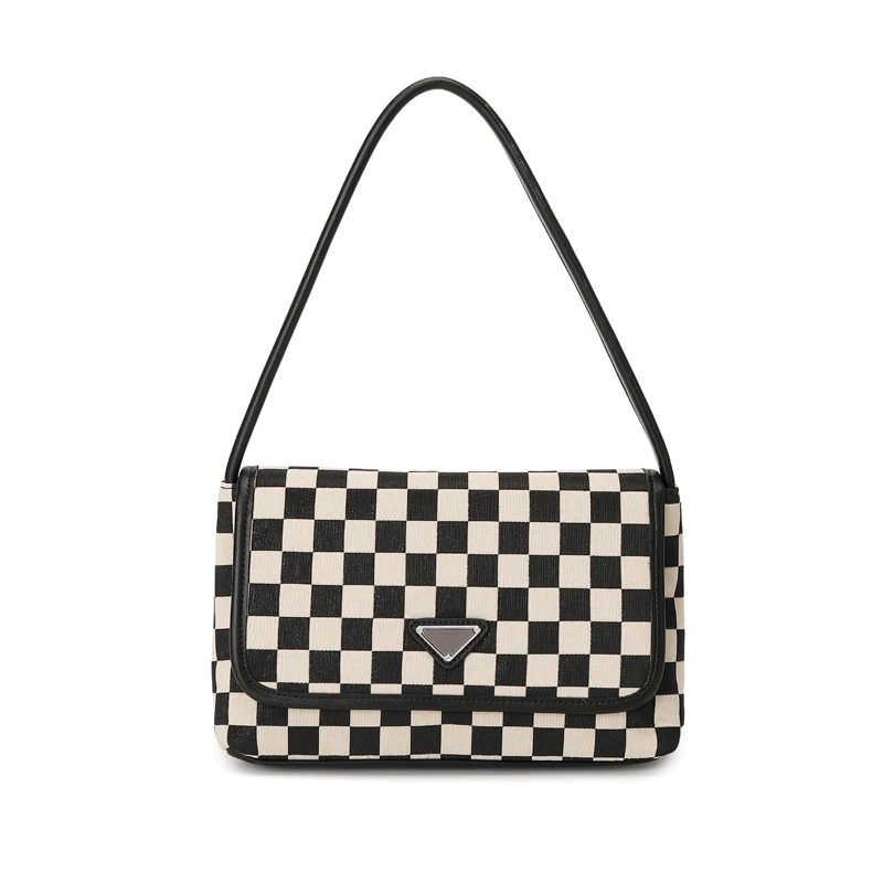

Crossbody Bag Women Checkerboard Pu Leather Retro Shoulder Bag Mini Flap Bags