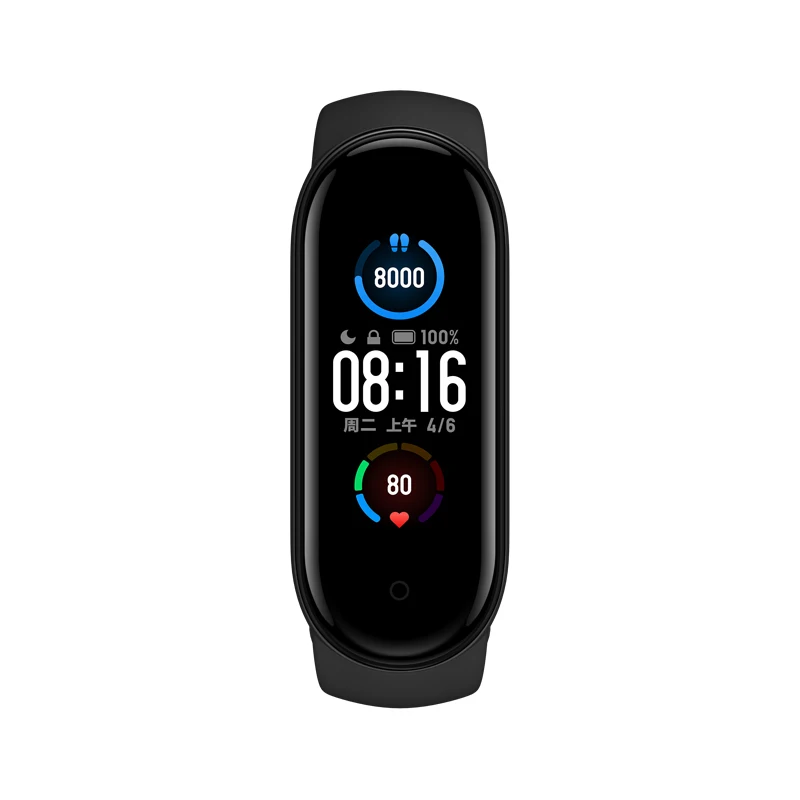 

2020 newest Xiaomi Mi Band 5 Bracelet Heart Rate Fitness Smart Miband 5 Water proof 4 color amoled screen