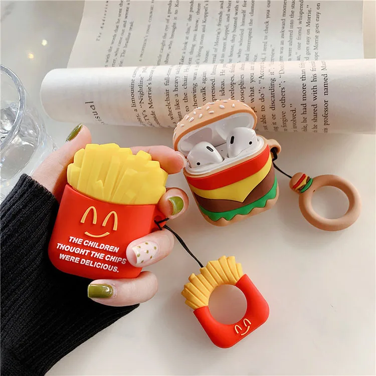 

Cute Hamburger Cola Cover Case For Airpods Pro Cheap Earphone Accessories Back Cover Luxury For Airpods Case Feeding bottle