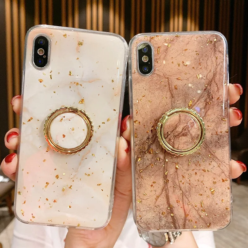 

Case Marble Stone Pattern TPU with Crystal Ring for Iphone 6 11 Pro Max Case Apple Iphones Luxury Weiqinglan,weiqinglan