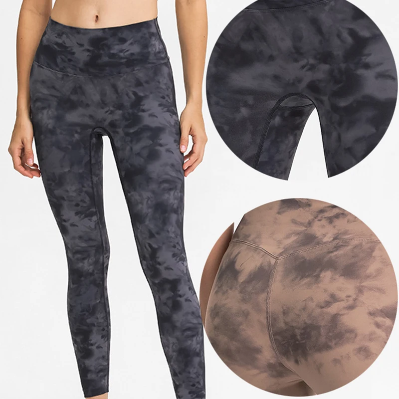 

No Boundaries Yoga Pants Tie Dye Yoga Leggings Soft Sport Fitness Leggings Women Four Ways Stretchy Workout Running Gym Tights