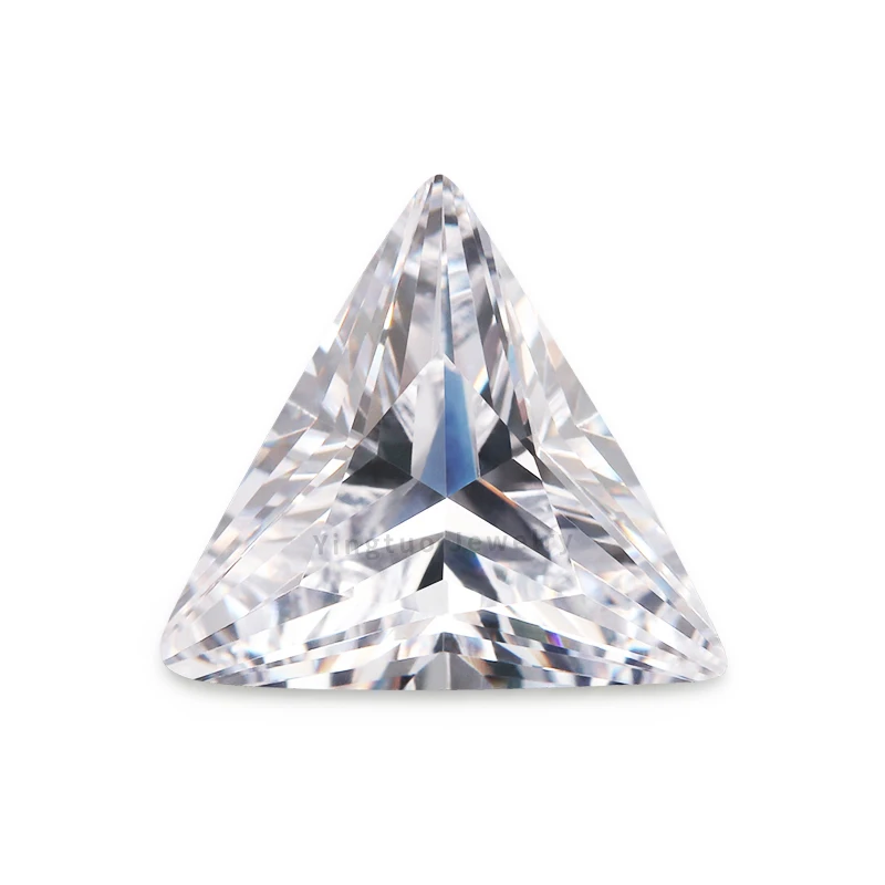 

Loose Cubic Zirconia White 5A CZ Gemstone Triangle Cut CZ Stones