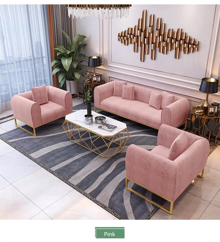 Nordic style studio iron web celebrity sofa clothing store beauty salon ins breeze light luxury sectional sofa