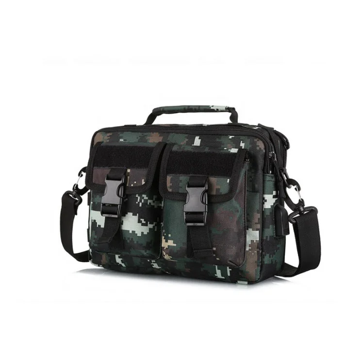 

Outdoor Army Camping Trekking Tactical Shoulder Camouflage Military Traveling Handbag USB Hiking Bag