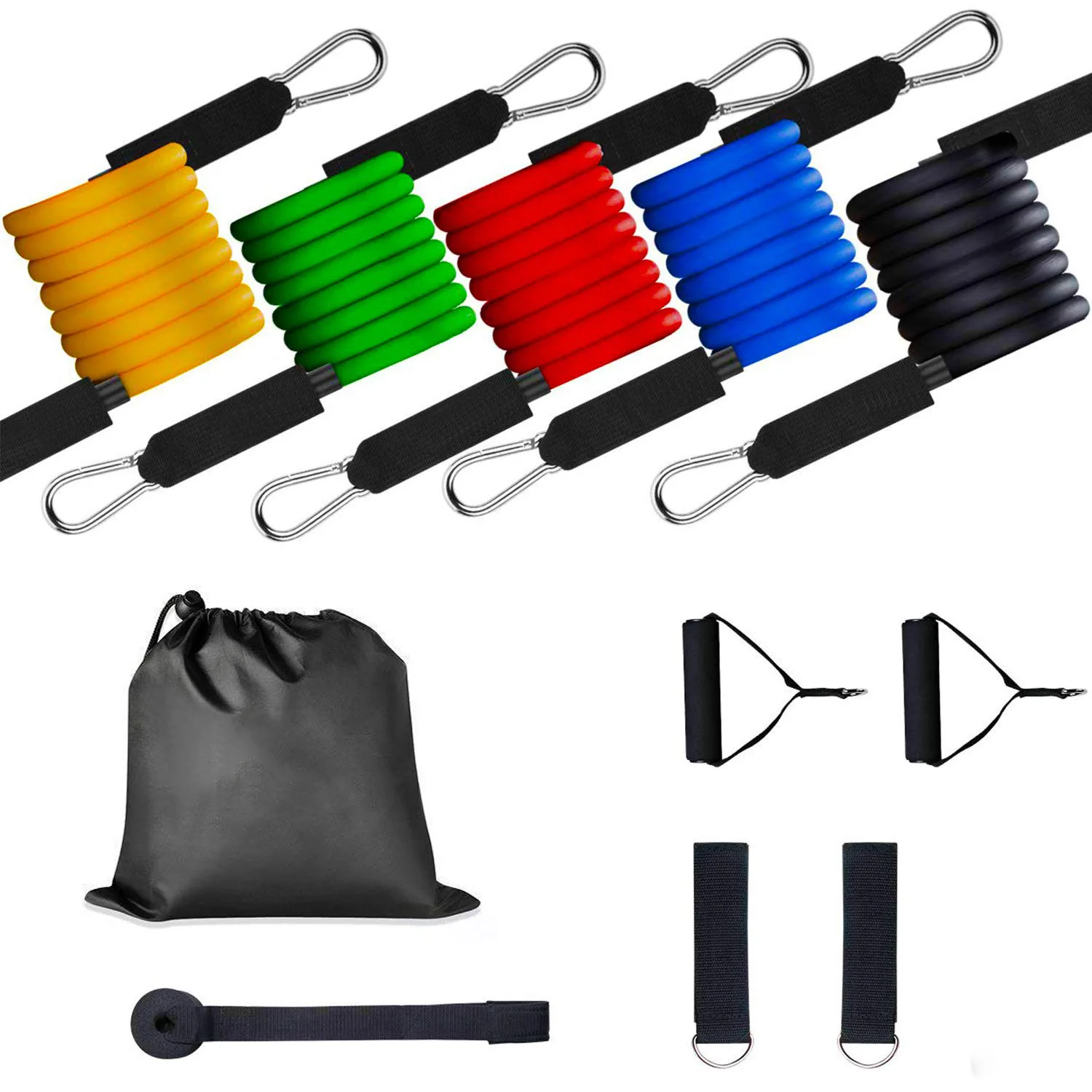 

Wholesale Fitness Gym 100lbs Marked Label TPE 11pcs Resistance Band Set