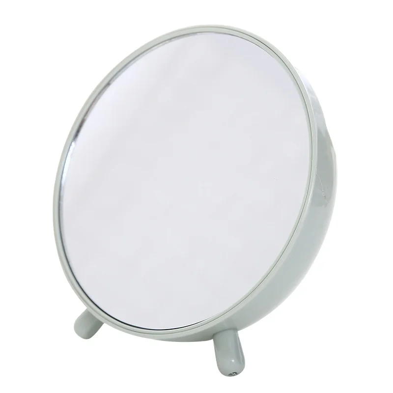 

Plastic Makeup Mirror Round Storage Desktop Makeup Mirror Makeup Single-sided Best-selling Creative Suitable for Girls Glass, 4color