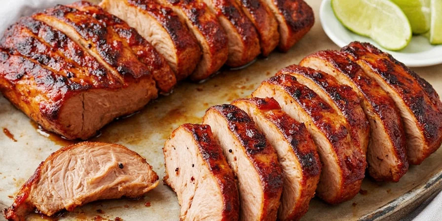 Assorted grilled pork dishes on a platter