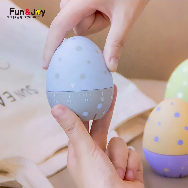
EGG Timer Student Manage Time Kitchen Alarm Clock Cute Colorful Egg Design 60 Minutes Kitchen Mechanical Countdown Timer 
