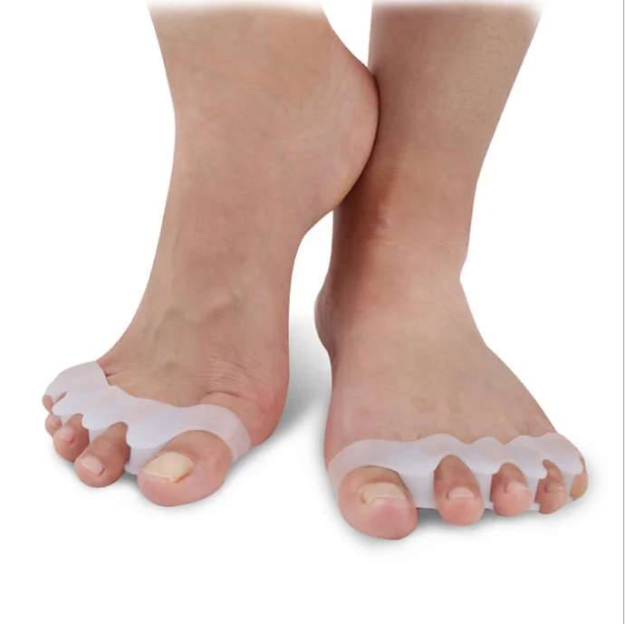 

Silicone Gel Toe Separator Protector Hallux Valgus Toe Corrector Five Fingers For Foot Care Tools