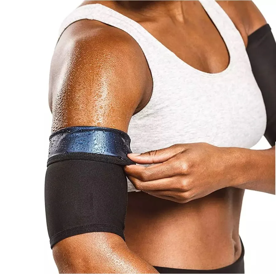 

Sauna Arm Trimmer Slimming Arm Band Arm Sweat for Fitness Running Exercise, Black