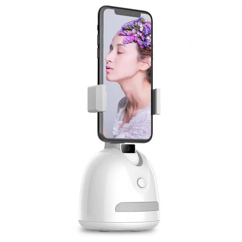 

Vlog Shooting Live Streaming Video 360 Rotate Smart Object Track Camera Cradle Face Tracking Phone Stand Desktop Phone Holder