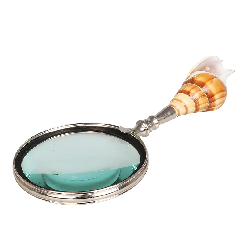 

Cheap Bedroom Home Interior Decoration Accessories Items Unique Shell Magnifier Office Decoration For Desk, Silver