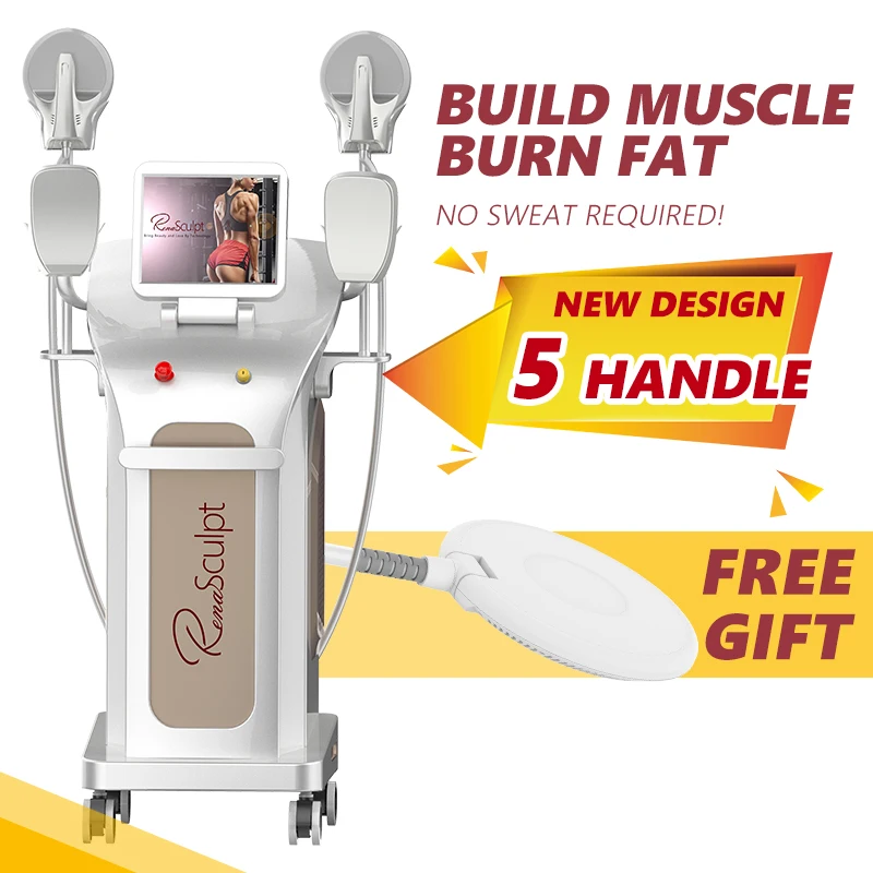 

2021 Newest Renasculpt Teslasculpt Slimming 5 Handles Muscle Stimulator Ems Body Sculpting Machine