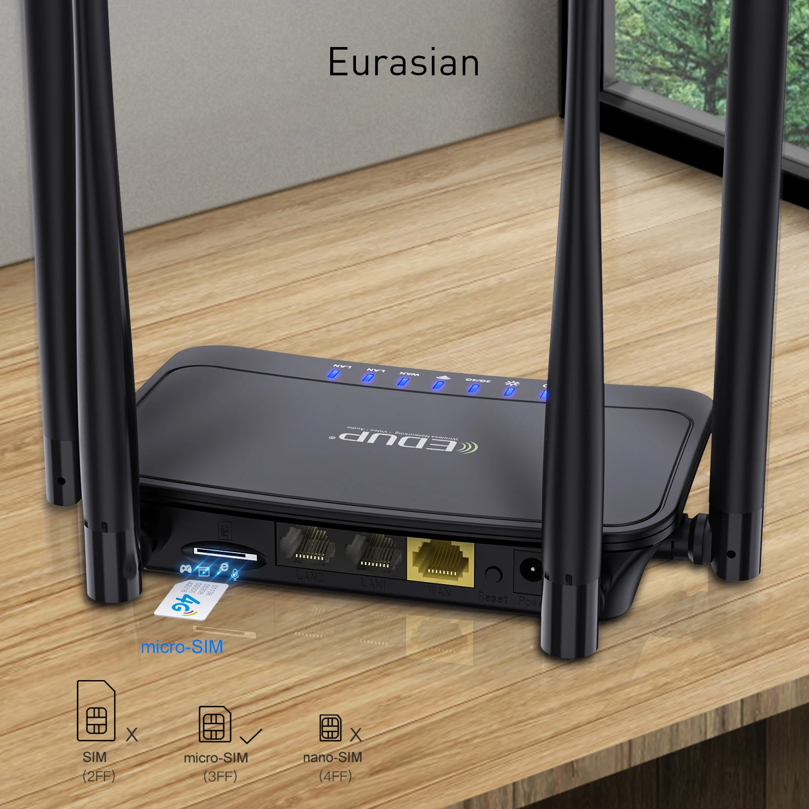 

EDUP High Speed Good Feedback Eurasian Version 4G LTE Router 150Mbps 2.4G Portable Modem Router 4g LTE