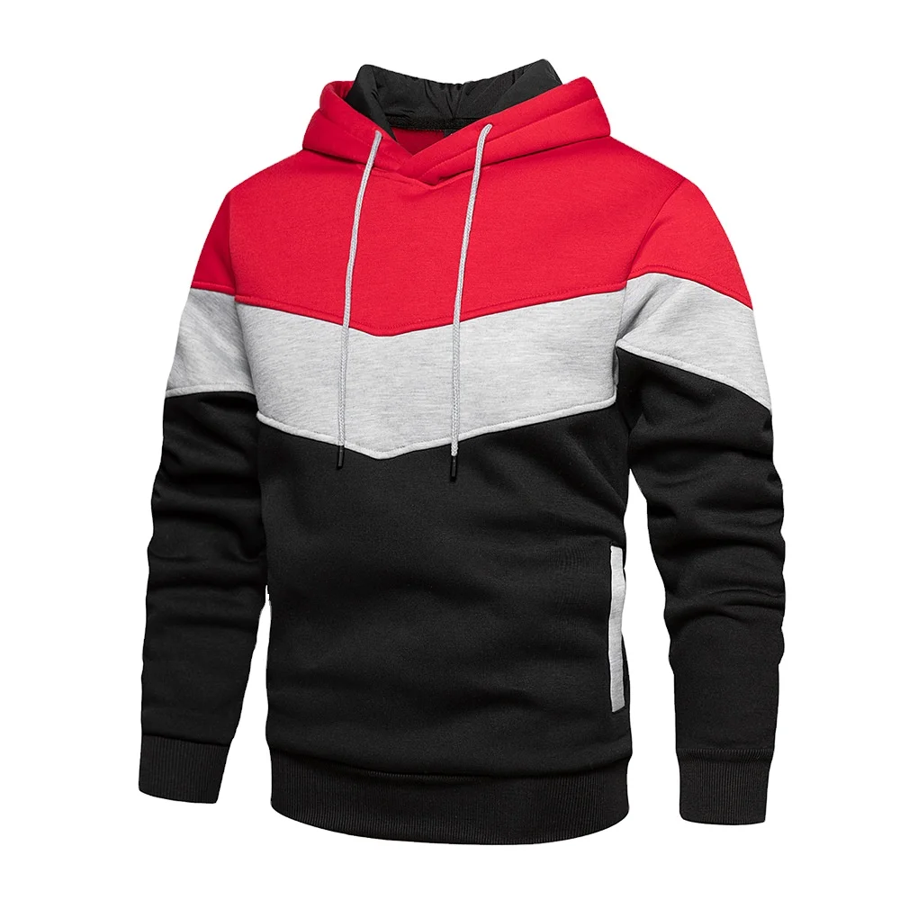 

Patchwork solid men 2021 Hiphop Winter Basic Hoodies Loose casual Sweatshirts Men's Style Casual Harajuku Male Top Blouse hoodie