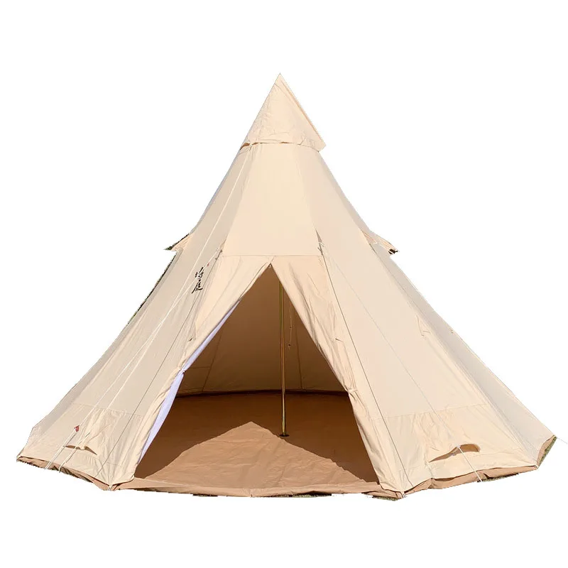 

Factory Supply 320g Cotton Khaki Convenient and Durable Glamping Hotel Tent Luxury Glamping Tents