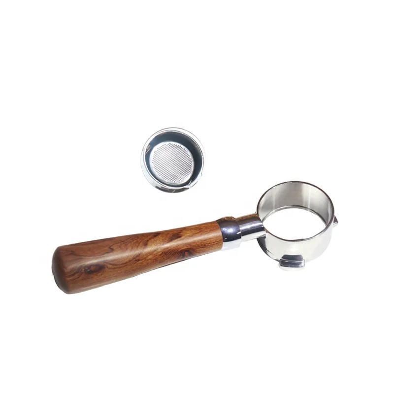 

54mm Coffee Espresso Bottomless Wooden Handle Portafilter For Brevill