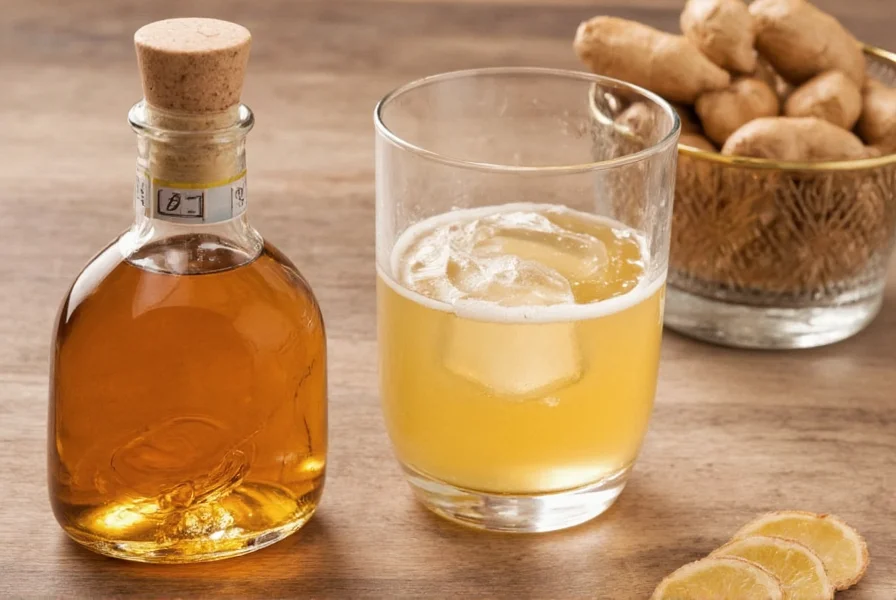 Step-by-step process of making homemade ginger liquor with ingredients and equipment