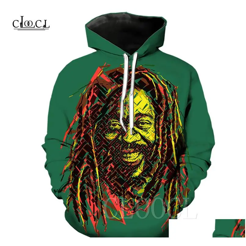 

Drop Shipping Hoodies Men Women Reggae Jamaica Bob Marley Print 3D Sweatshirts Pullover Tracksuit Hip Hop Hoodie Mens Streetwear