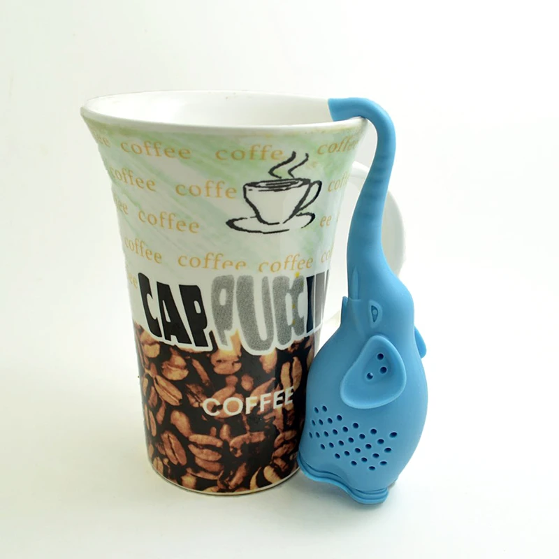 

Whole sales 100% Food grade elephant shape tea infuser, Available for panton colores