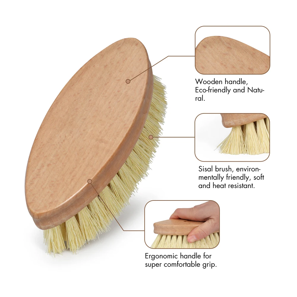 Masthome Ecofriendly 5pcs Kitchen Brush Set All Natural Fibre Wooden