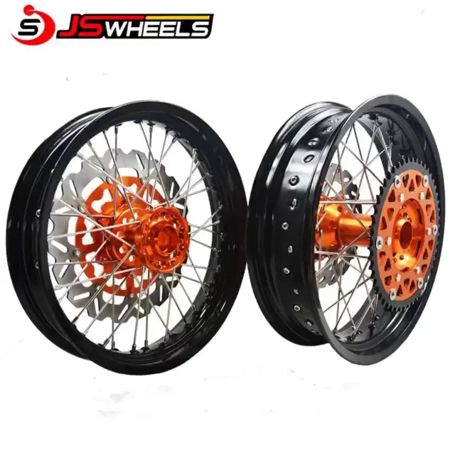 17x4 25 Inch Racing Supermoto Motorcycle Alloy Hole Wheel Aluminium