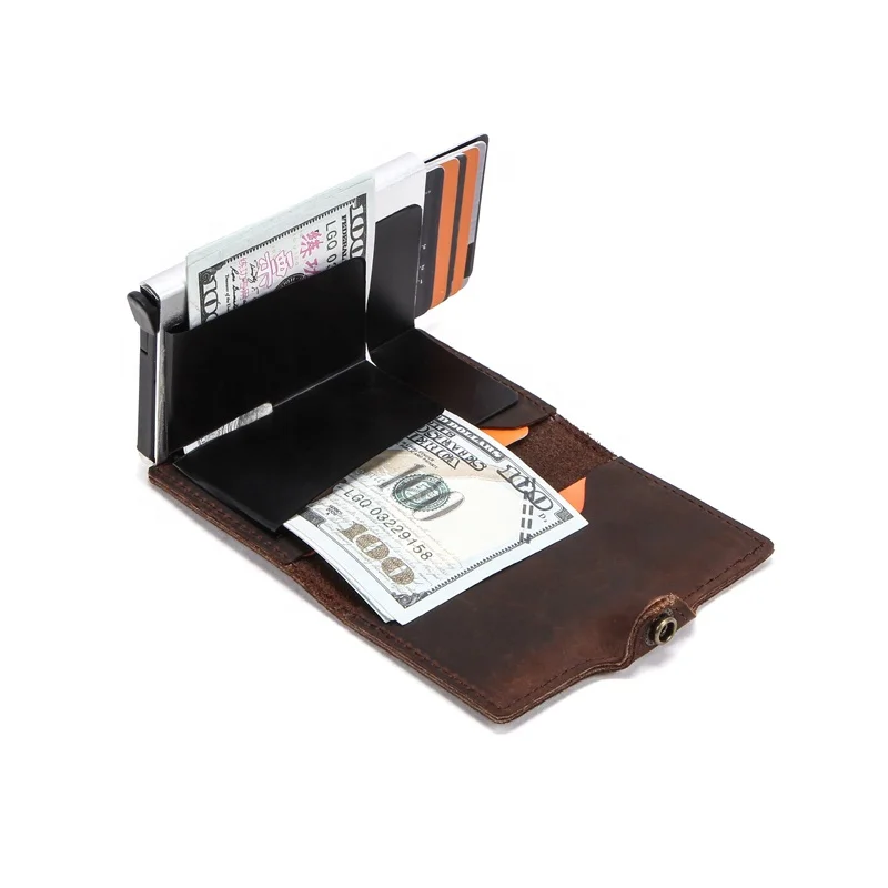 

Wholesale best selling men's business cardholder with RFID blocking, Customized