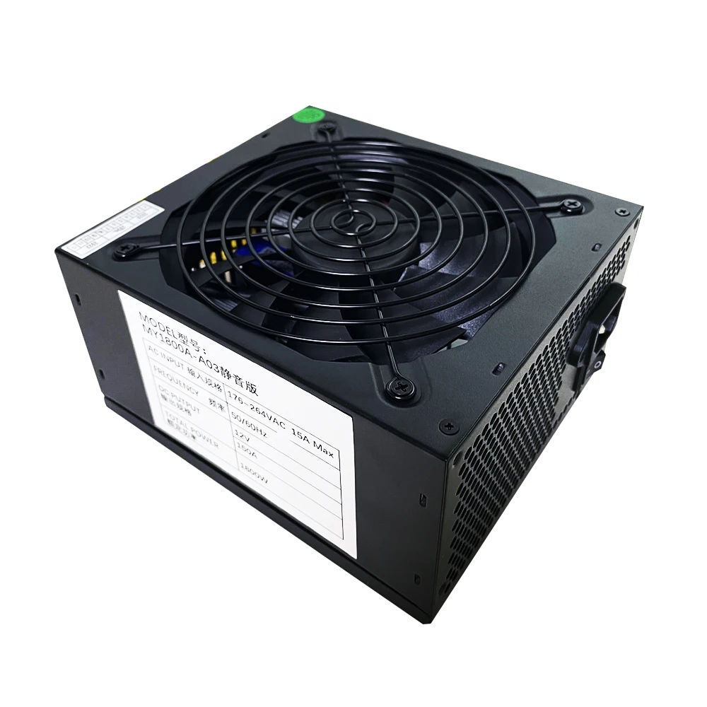 

High Quality 90 Plus Gold 1800w Switching Server Power Supply PC mining psu, Black