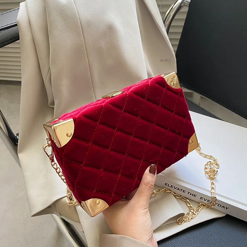 

2020 wholesale luxury designer handbags purse side sling ladies shoulder bag famous brands women velvet hand bags, 4 colors