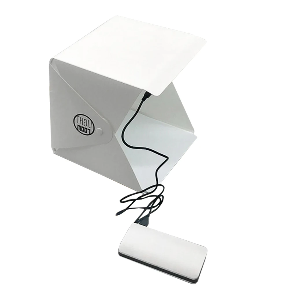 

Foldable portable mini photobox white studio photo light room box 20x20 cm photography usb soft box with 2 colors backgrounds