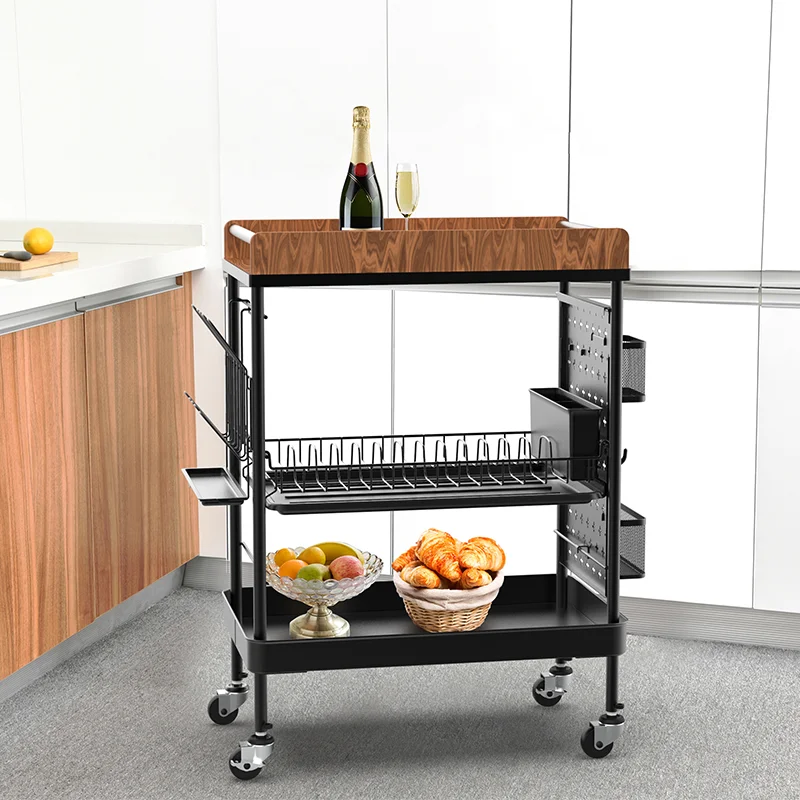 

Home Cart for Place Dishes Food Compote Serving Trolley Cart