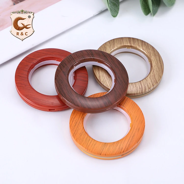 

2021 Home Furnishing Abs Plastic Wood Grain Curtain Ring Roman Ring, Hot Selling Cheap And Practical Curtain Eyelet /