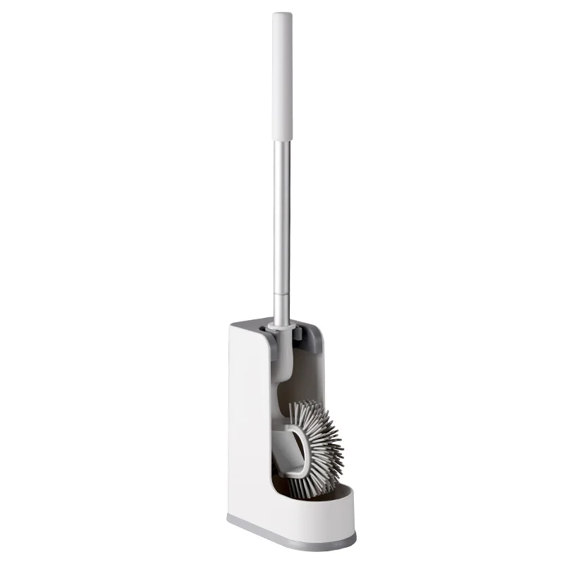 

New Arrival White Toilet Brush and Holder Set Silicone, Whit