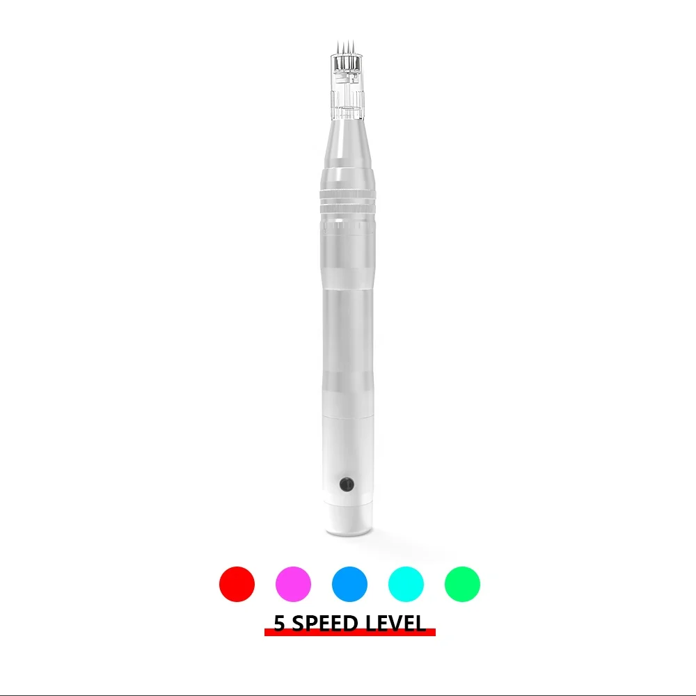 

2018 New product portable electric vibrating microneedle pen dermapen, Silver