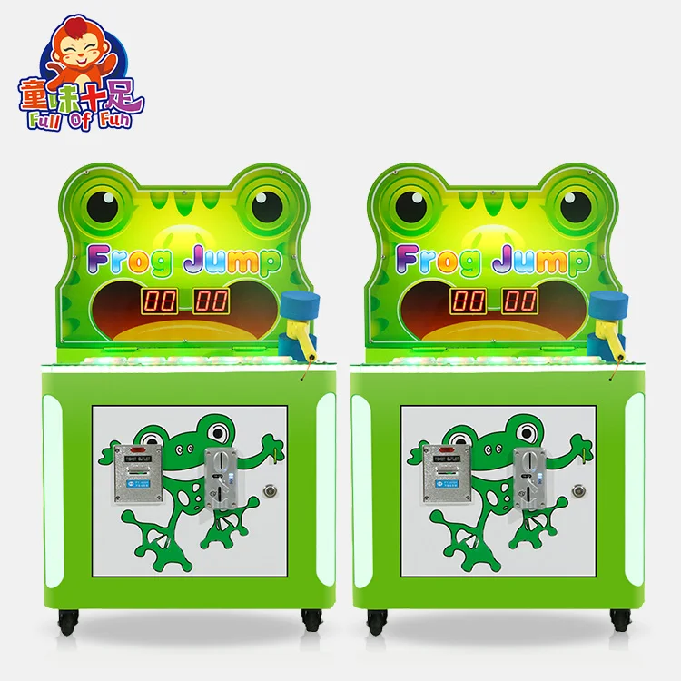 

Coin Operated Kids hit frog lottery Redemption Crazy Frog Hammer Whack a Mole arcade game machine, Customized color
