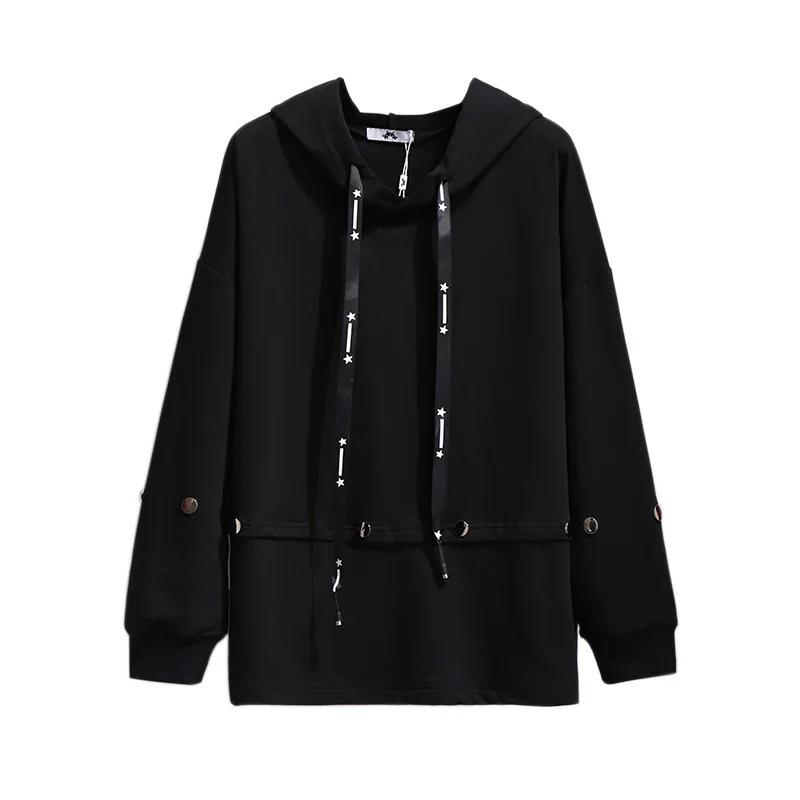 

Fat Mm 200 Kg Korean Version Of Casual Tops Loose Thin Long Hooded Jacket Spring New Large Size Sweater