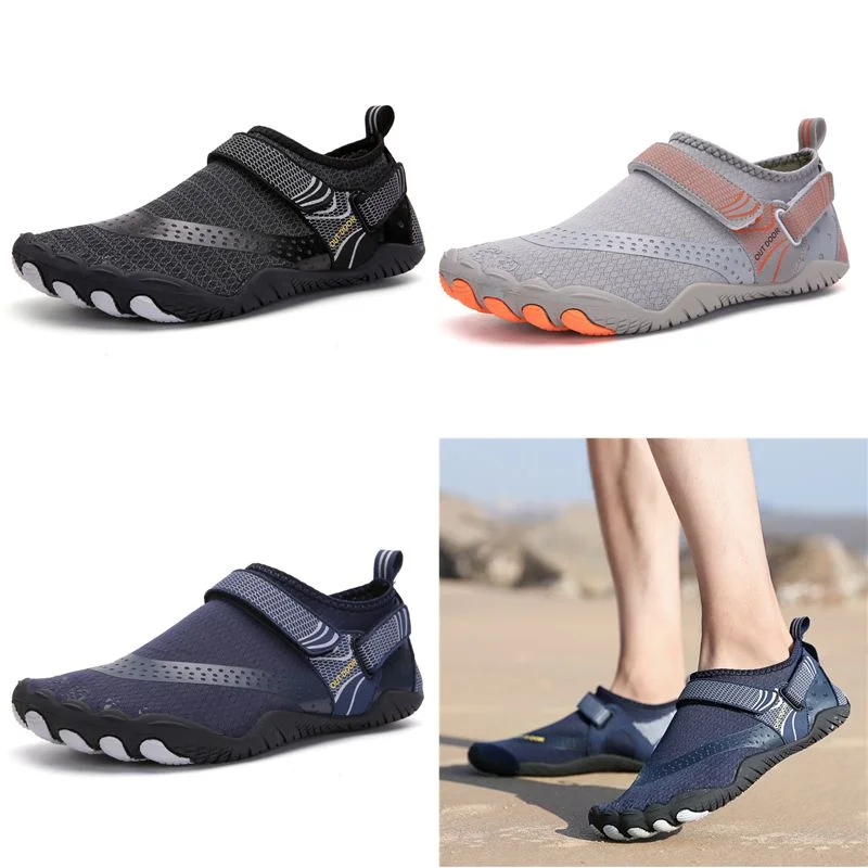 

Anti Slip 5 Fingers Seaside Ocean River Kayaking Creek Shoes Quick Dry Barefoot Wading Swim Water Sport Beach Aqua Shoes, Black,blue, grey
