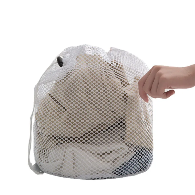 

Large Breathable Machine Wash Dirty Cloth Drawstring Bag Reusable Nylon Mesh Drawstring Laundry Bag